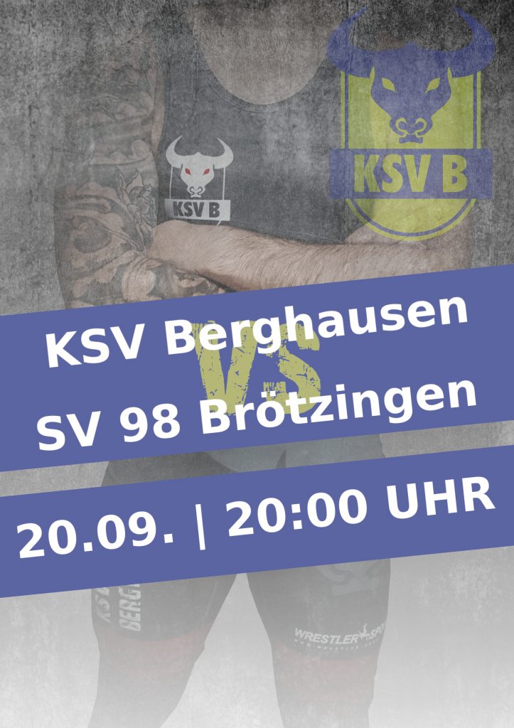 Plakat KSV Berghausen - SV 98 Brötzingen